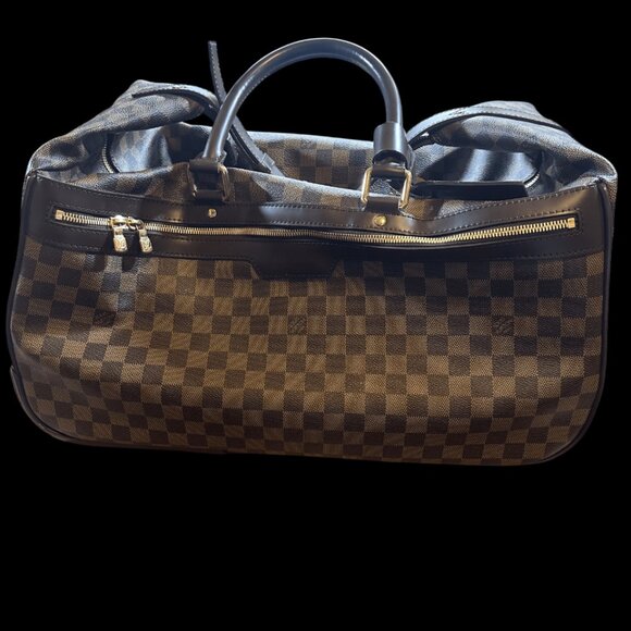 Damier Eole 60 2-Wheel Boston Bag Carry Bag Travel Bag Brown - Picture 4 of 14